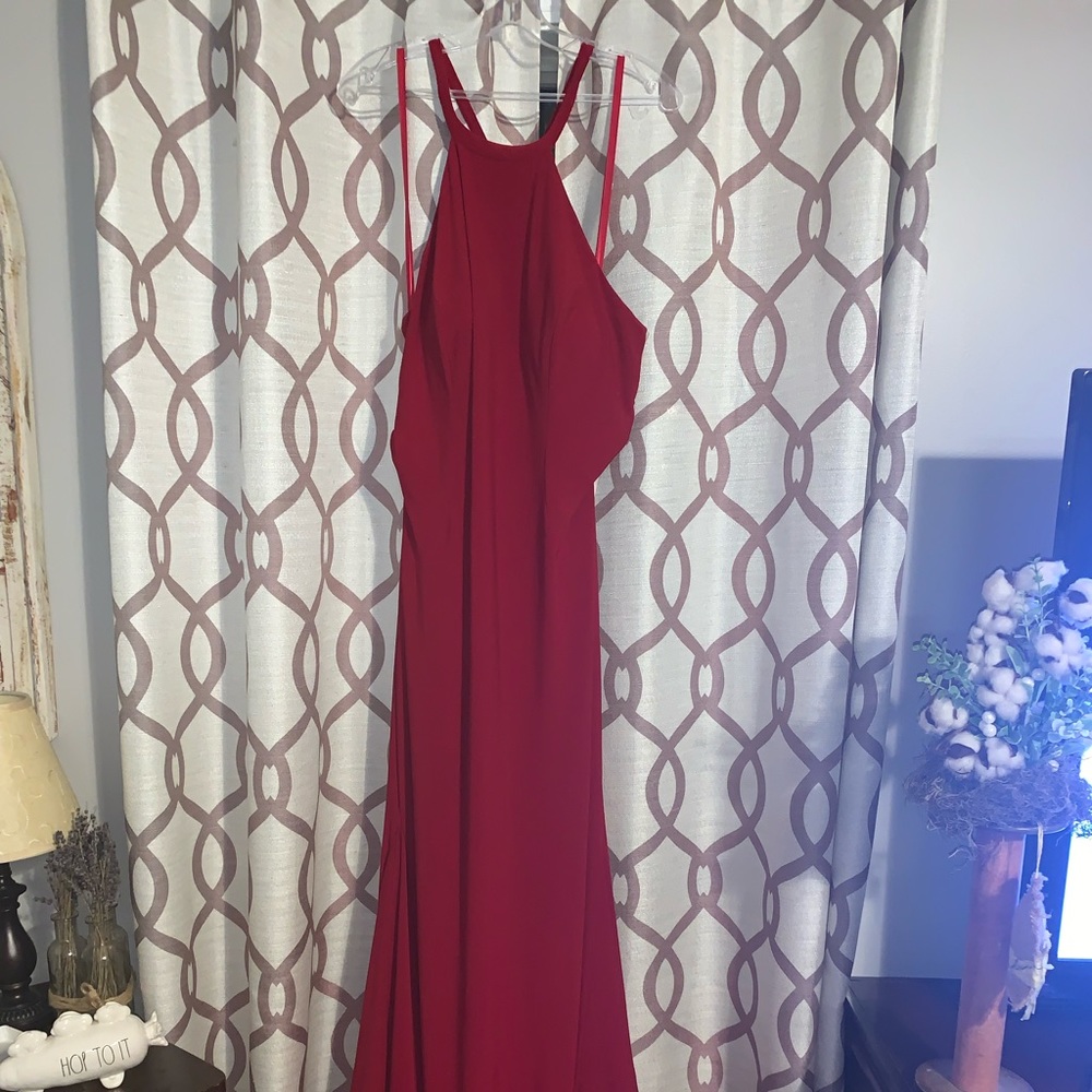 prom dress. unworn. red mermaid fit.